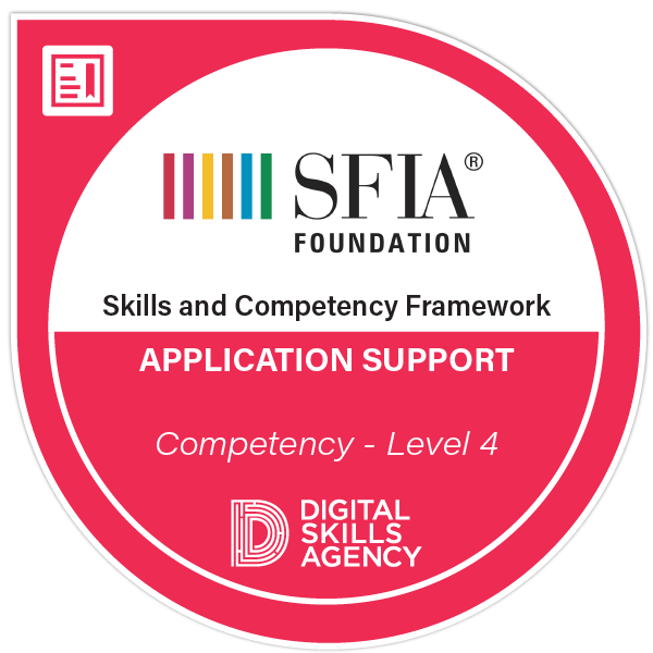 Example SFIA Skill Badge for a skill at level 4 competency
